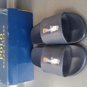 Polo Ralph Lauren Embroidered Iconic Mascot  Bear Men Slides